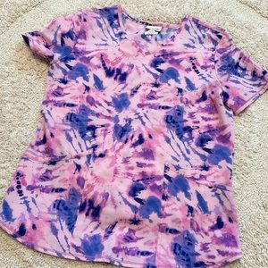ScrubStar Women’s Tie Dye Scrub Top **LIKE NEW**